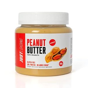 JUSTLOADING - Mantequilla De Cacahuete 100% Natural - Peanut Butter G - Sin Gluten Y Fuente De Proteínas, 500 Gramo